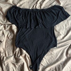 Fashion Nova Black Off-Shoulder Bodysuit
